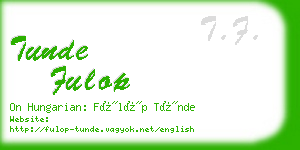 tunde fulop business card
