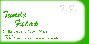 tunde fulop business card